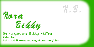 nora bikky business card